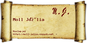 Moll Júlia névjegykártya